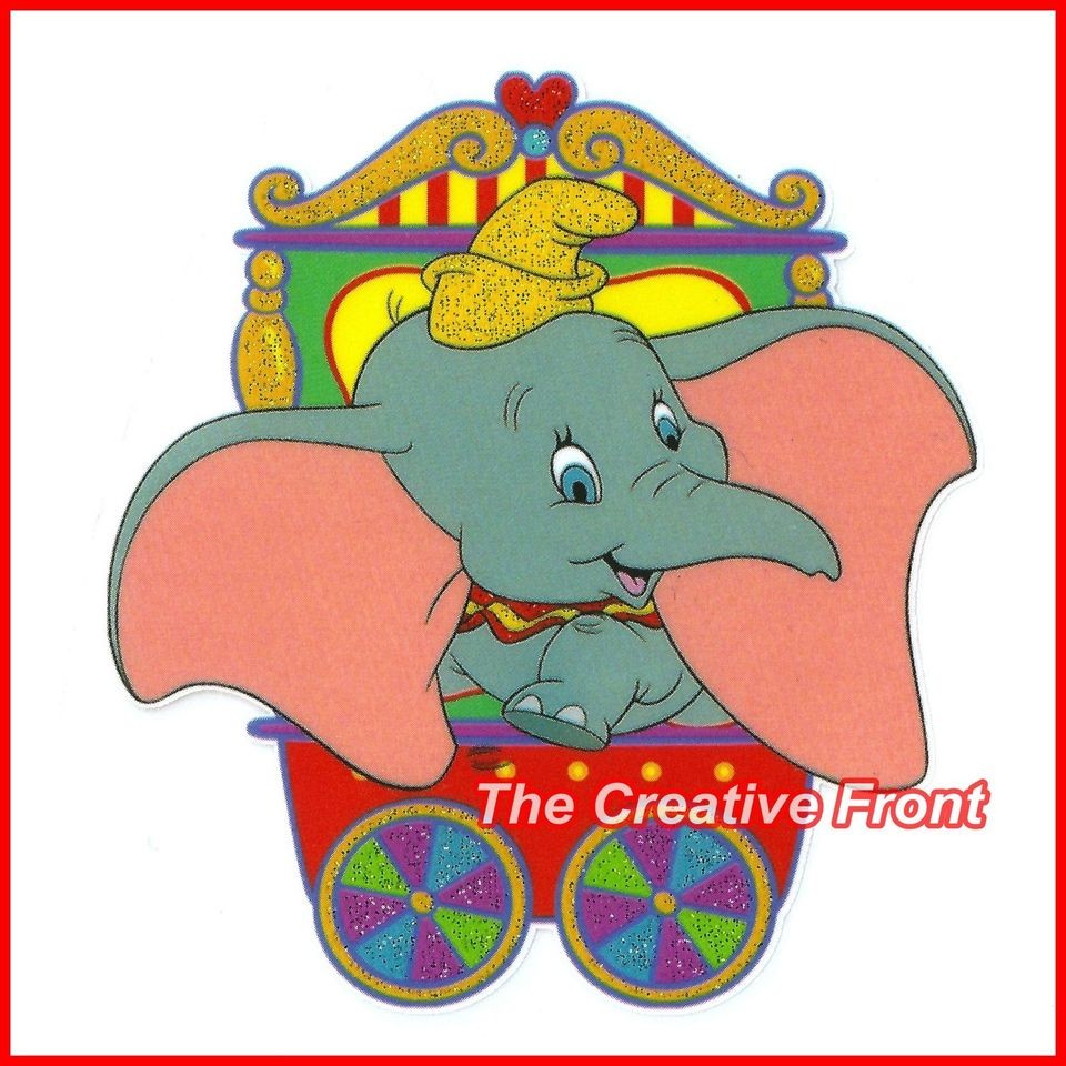 DUMBO THE ELEPHANT   Iron On T Shirt Glitter Heat Transfer   NEW