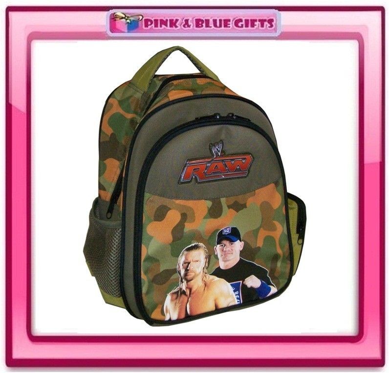 NEW WWE RAW JOHN CENA LARGE DELUXE PADDED BACKPACK SCHOOL KIDS 