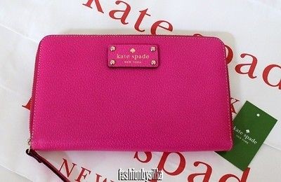 NWT/Kate Spade/Wellesley Zip Travel Organizer/Wallet/Col Fiestarose 