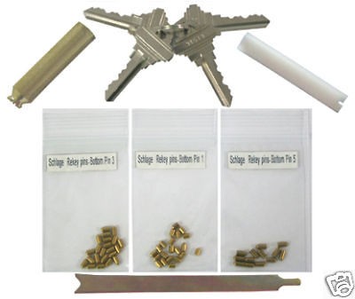 Schlage Rekey Kits 4 keys 12 locks Rekeying Pins Kit