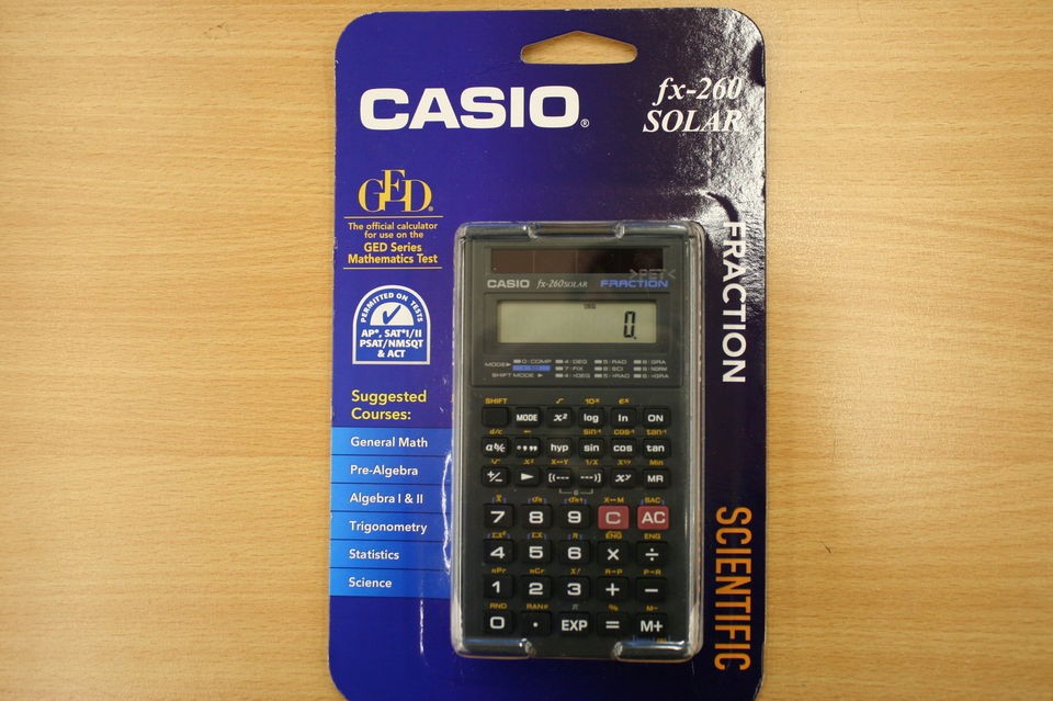 Fx 260 Solar Scientific Algebra Trigonometry Calculator Brand New On Popscreen