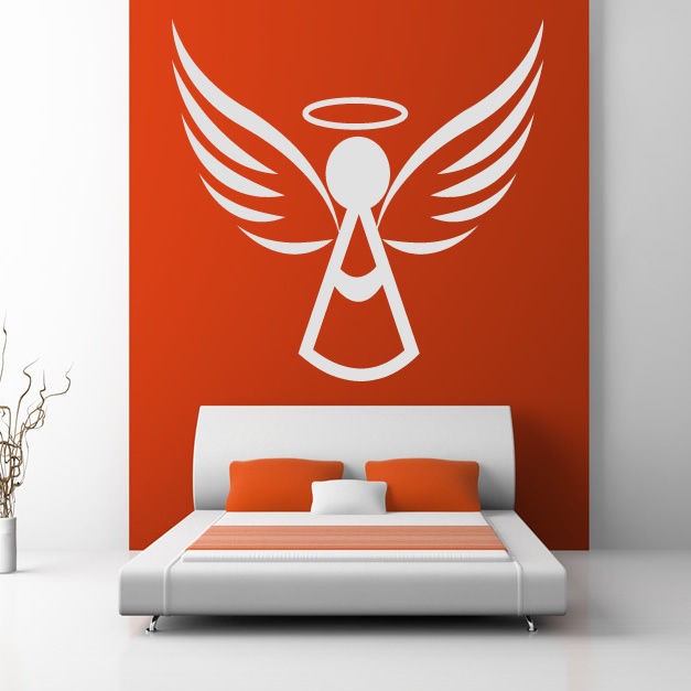 Angel with Halo Xmas Wall Art Sticker Wall Decal Transfers