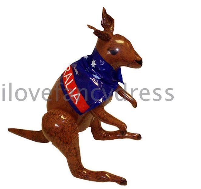 KIDS INFLATABLE 70 CM AUSTRALIAN AUSSIE KANGAROO AUSTRALIAN DAY DUNDEE 