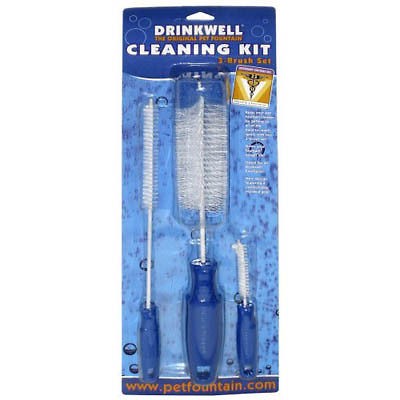 Drinkwell Pet Cat Dog Fountain 3 Brush Cleaning Kit