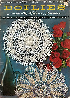 Vintage Crochet Knit Irish Hairpin PATTERNS Book Doily Doilies 