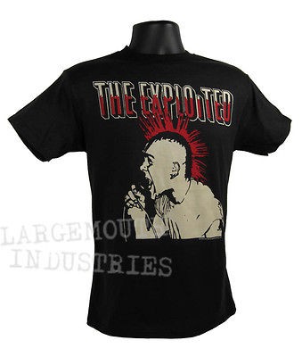 The EXPLOITED Skull OLD School UK STREET Wattie on Stage Punk T Shirt