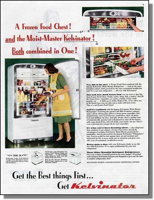   KELVINATOR KITCHEN REFRIGERATOR RANGE FREEZER APPLIANCES PRINT AD