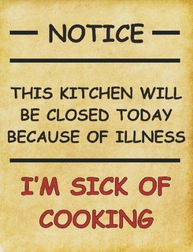 kitchen closed sign