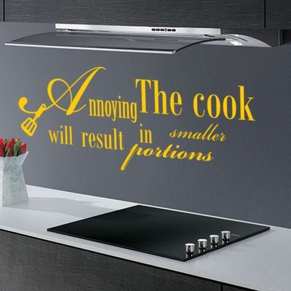 WALL QUOTE SAYING KITCHEN DINNING BATHROOM COOL ART DECAL STENCIL 