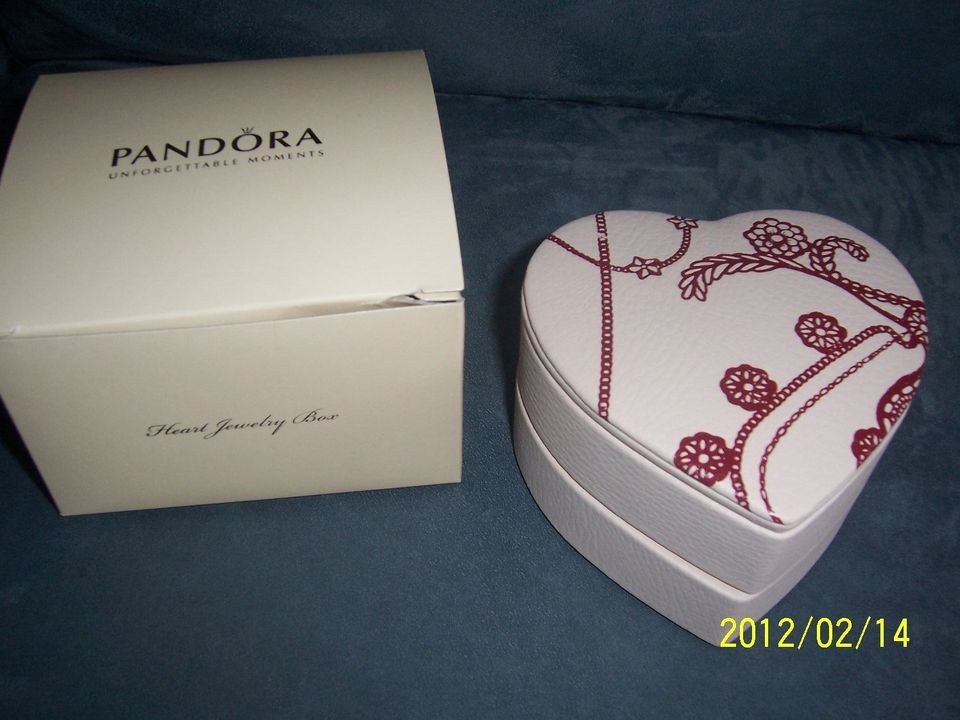 LTD ED 2012 PANDORA LIGHT PINK LEATHER HEART TIERED JEWELRY BOX ~ NEW 