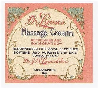 Dr. Lynas Massage Cream Label Logansport,Ind​iana