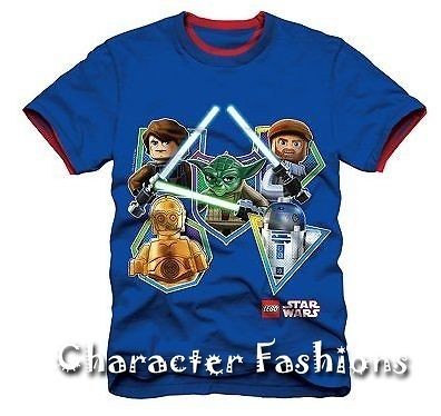 STAR WARS Shirt Tee Size 4 5 6 7 LEGO HANS SOLO R2D2 C3PO YODA