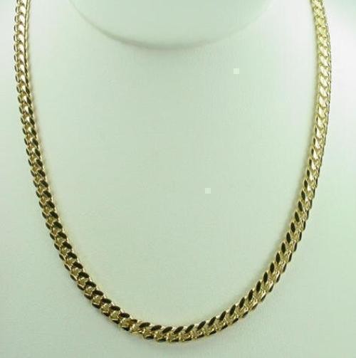   18K Gold Overlay Cuban Curb Chain Link Necklace 2mm Lifetime Warranty