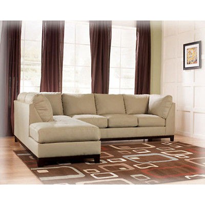 ASHLEY FUSION SECTIONAL WITH LEFT CORNER KHAKI     NEW