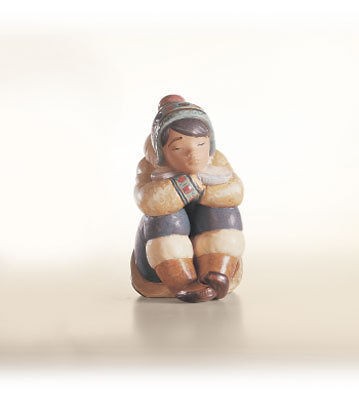 LLADRO Porcelain (Free Worldwide Postage) GRES PENSIVE ESKIMO BOY 