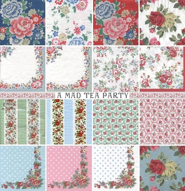 CATH KIDSTON 20 PAPER Lunch NAPKINS Decoupage TEA PARTY Choice of 16 