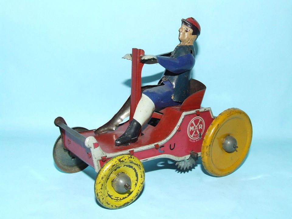 MARX MECHANICAL IRISH MAIL CART TIN WIND UP TOY