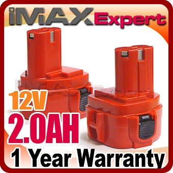 2x 2.0AH 12V Battery for MAKITA 1220 1222 192681 5 1050D 5093D 4331D 