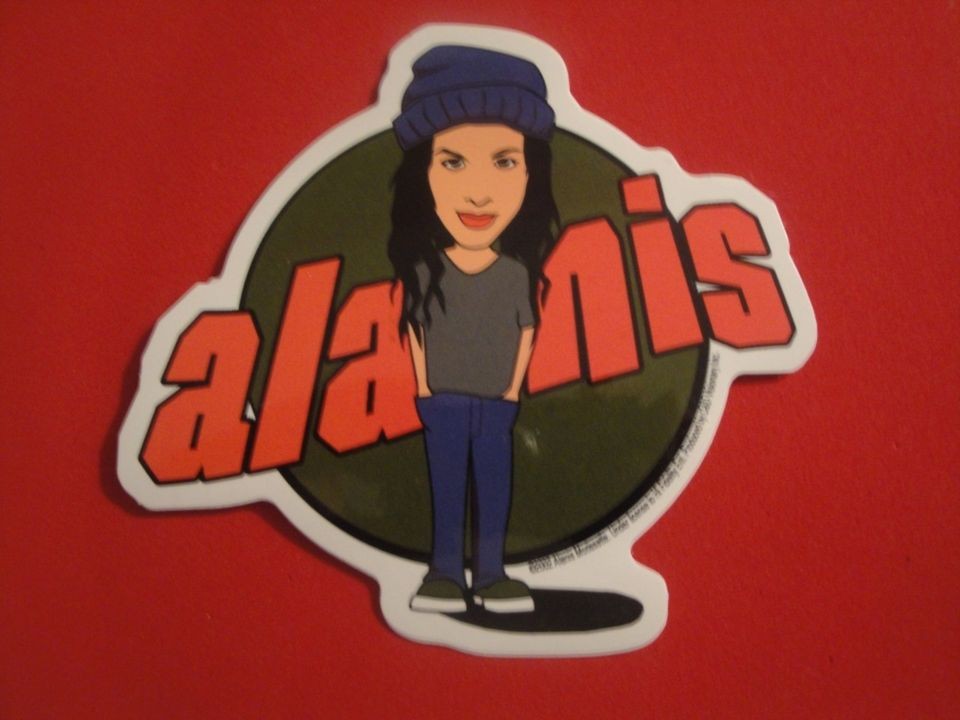 Alanis Morissette Concert Tour Vtg Sticker Decal Licensed by C&D Rock 