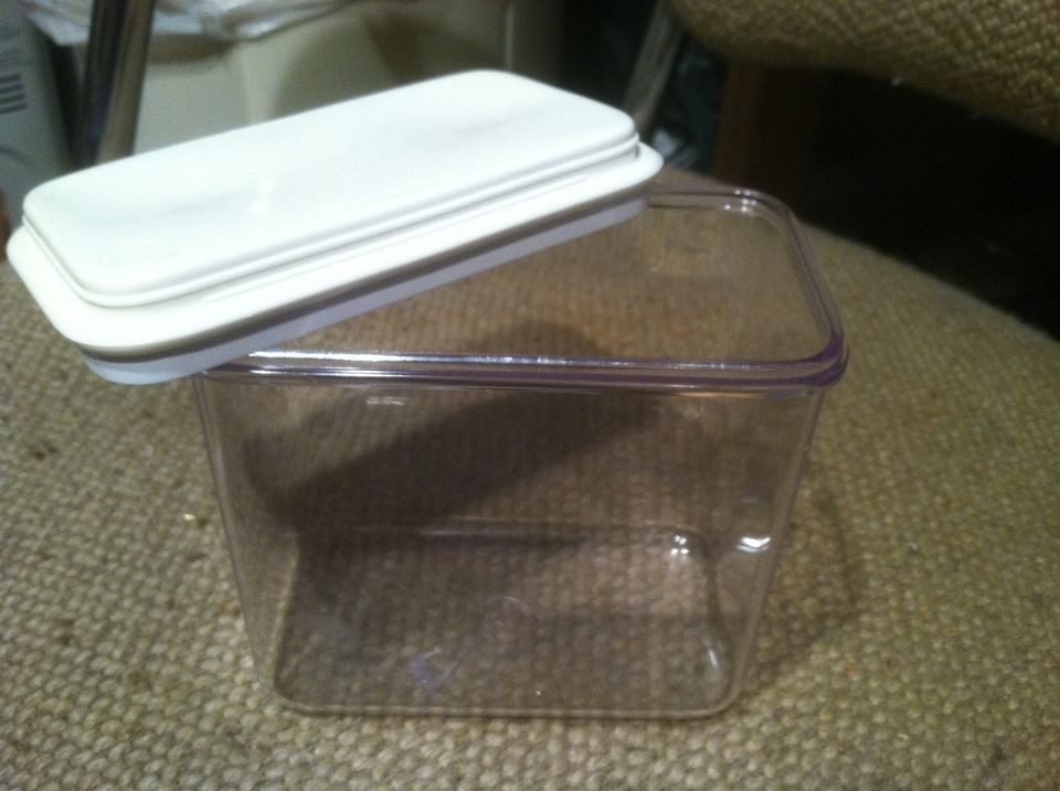 Hard Clear Plastic Storage Container,Lid,​Craft,Small Bin,2.5x4.5x 