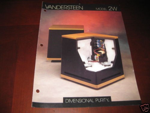 Vandersteen Model 2W Speaker System Sales Brochure