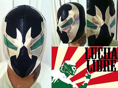 MEXICAN PREMIUM SPANDEX WRESTLER BLACK SPAWN MASK COSTUME WRESTLING