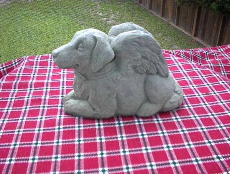 New DOG ANGEL Pet Memorial Grave Head Stone Marker Wing