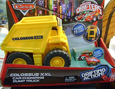 DISNEY PIXAR CARS MICRO DRIFTERS COLOSSUS XXL CAR CHOMPING DUMP TRUCK 