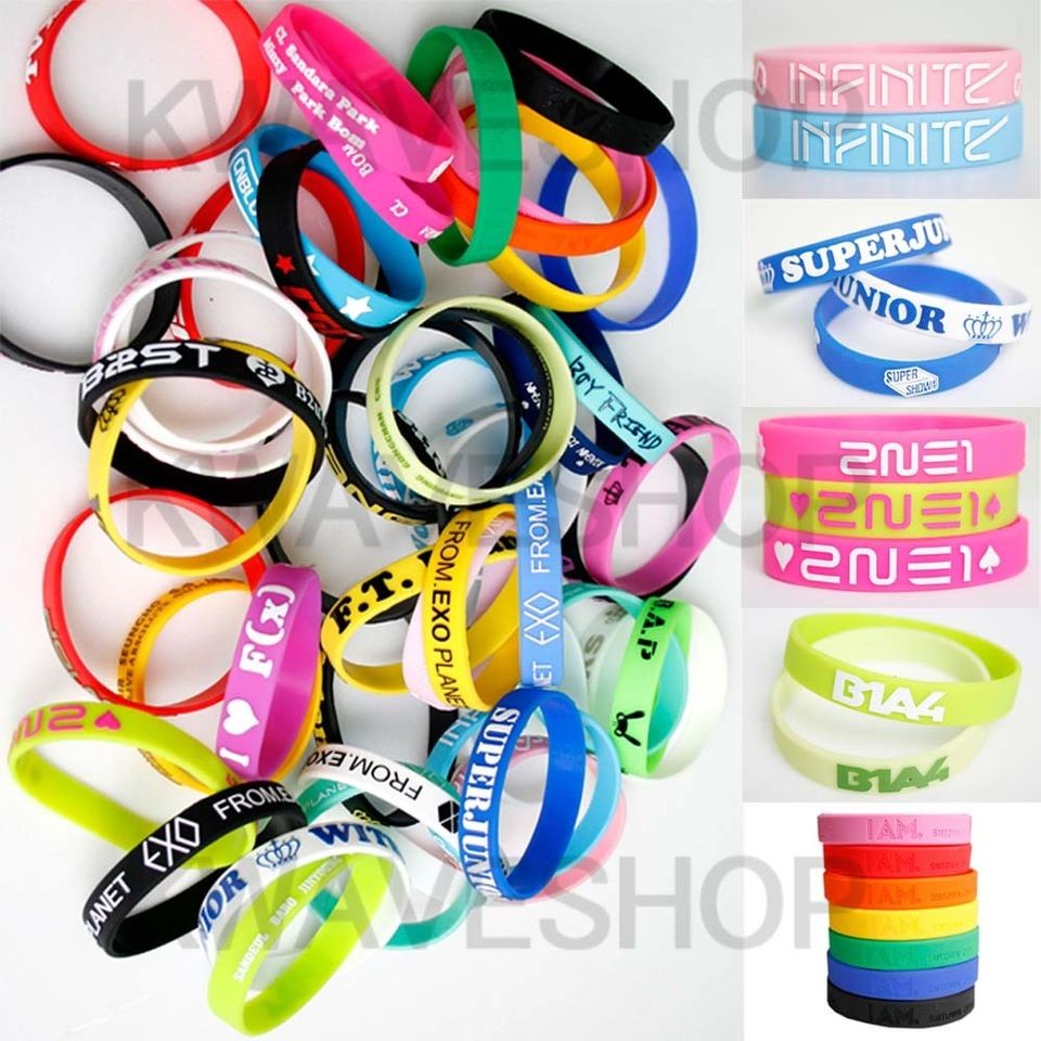   Wristband BIGBANG JYJ TVXQ SHINee SNSD EXO SUPER JUNIOR Bracelet