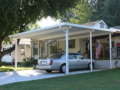 20 x 24 Wall Attached Aluminum Carport Kit (.025), Patio Cover Kit