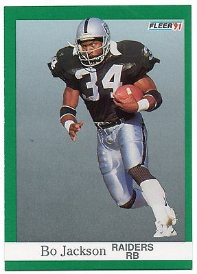 1991 Fleer #110 BO JACKSON Los Angeles Raiders