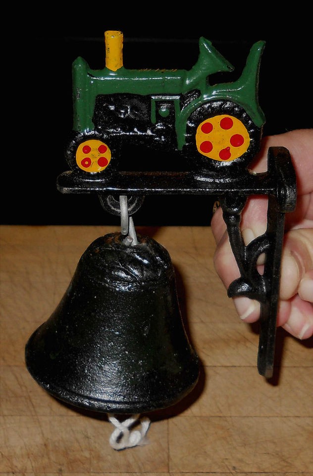 Small Cast Iron Tractor Topped Doorbell Knocker