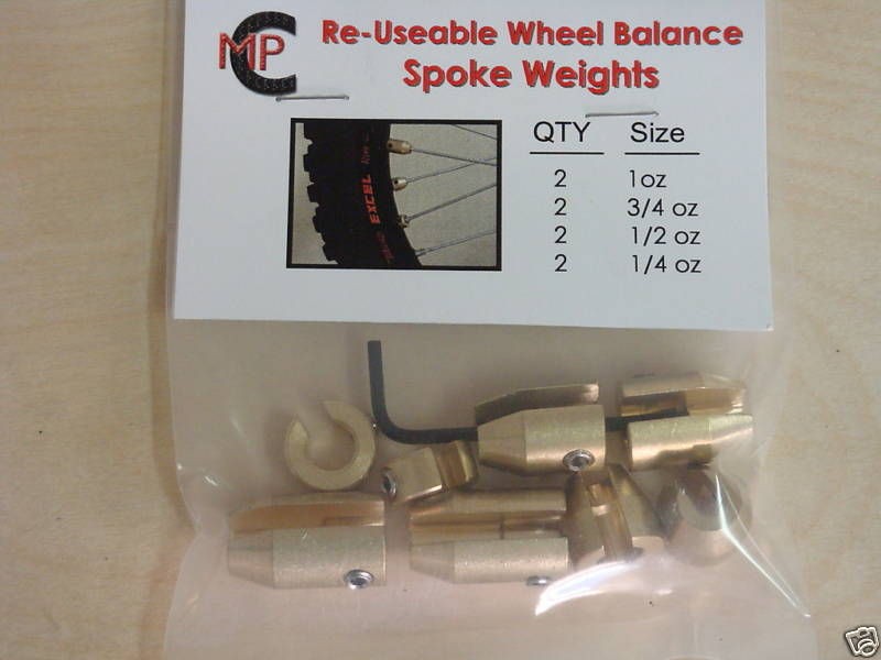 MOTORCYCLE WHEEL BALANCE WEIGHTS FOR SPOKE WHEELS