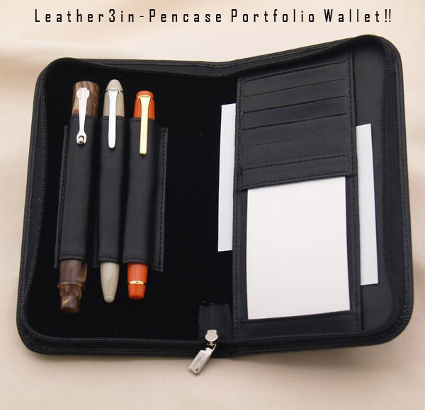 WANCHER Luxurious CALF LEATHER Multiple Bearer Jotter Case Travel 