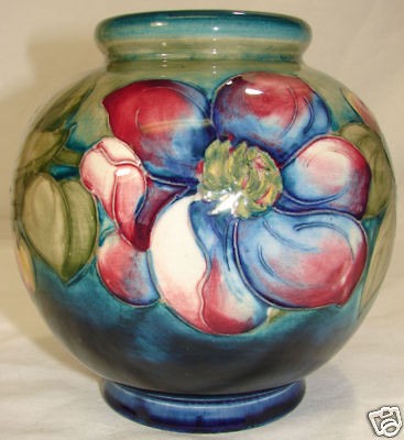 Superb Large Walter Moorcroft CLEMATIS Vase SIGNED 50s