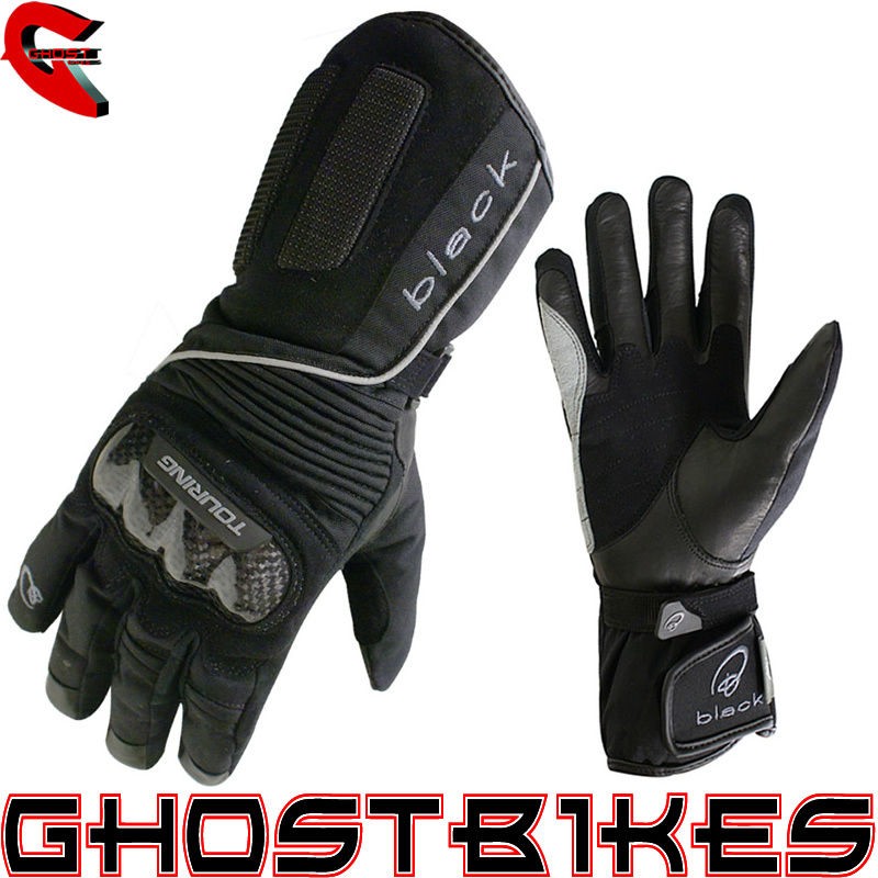 BLACK ICE WATERPROOF MOTORCYCLE WINTER MOTORBIKE TOURING BIKE GLOVES 