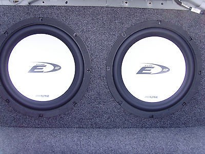 Twin 12 Alpine Type E Subwoofers w/Enclosure & MTX Amp