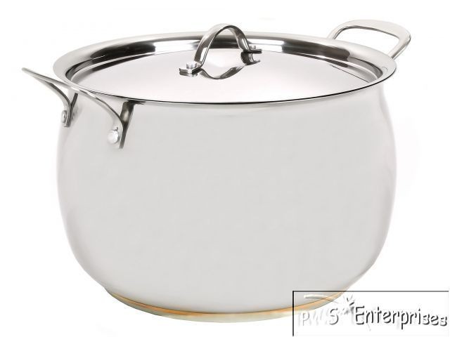 quart belly shaped Stainless Steel stock pot 7mm encapsulated bottom 