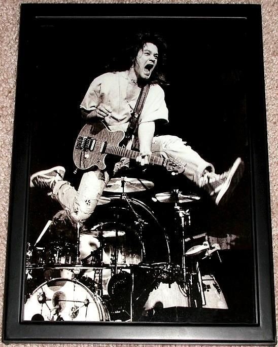 EDDIE VAN HALEN MUSICMAN AXIS FRAMED CONCERT PORTRAIT