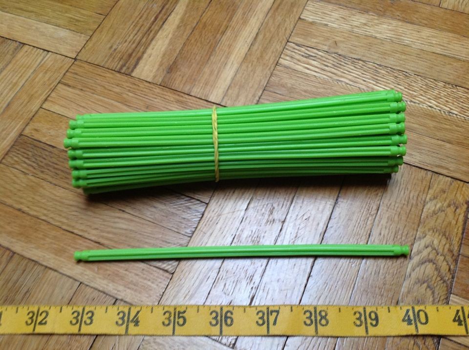 NEX 30 STANDARD NEON GREEN FLEXI RODS 7 1/2 7.5 KNEX REPLACEMENT 