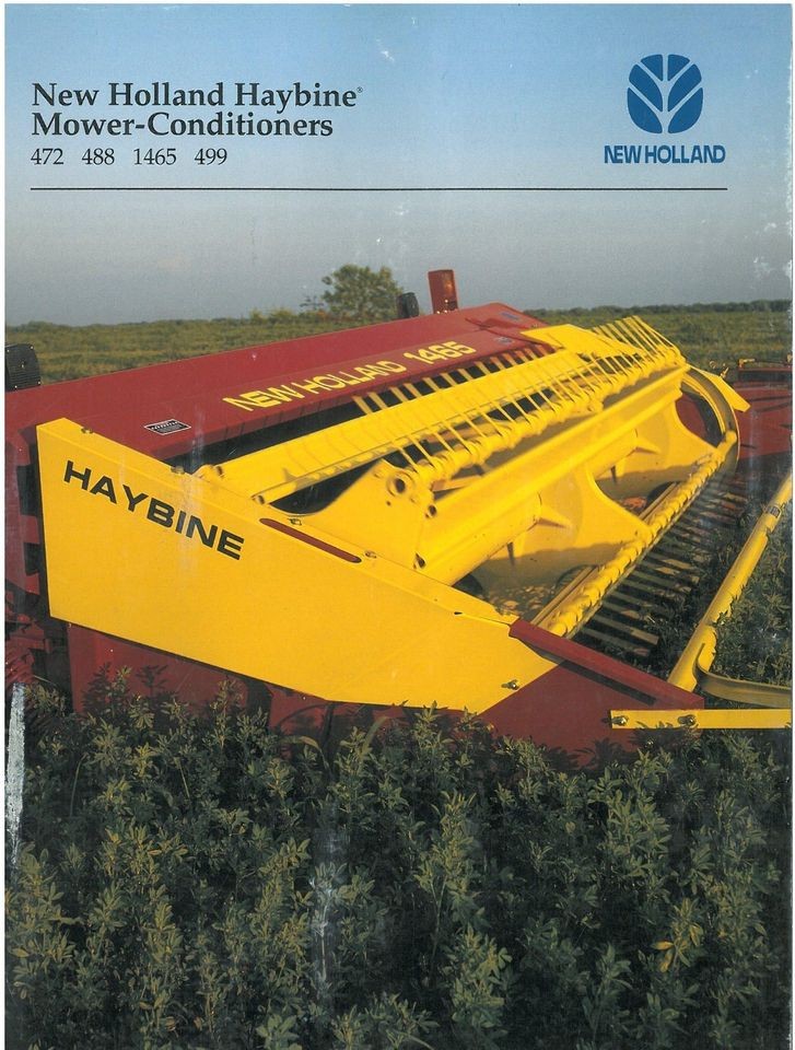 NEW HOLLAND HAYBINE MOWER CONDITIONER 472 488 1465 499 BROCHURE 