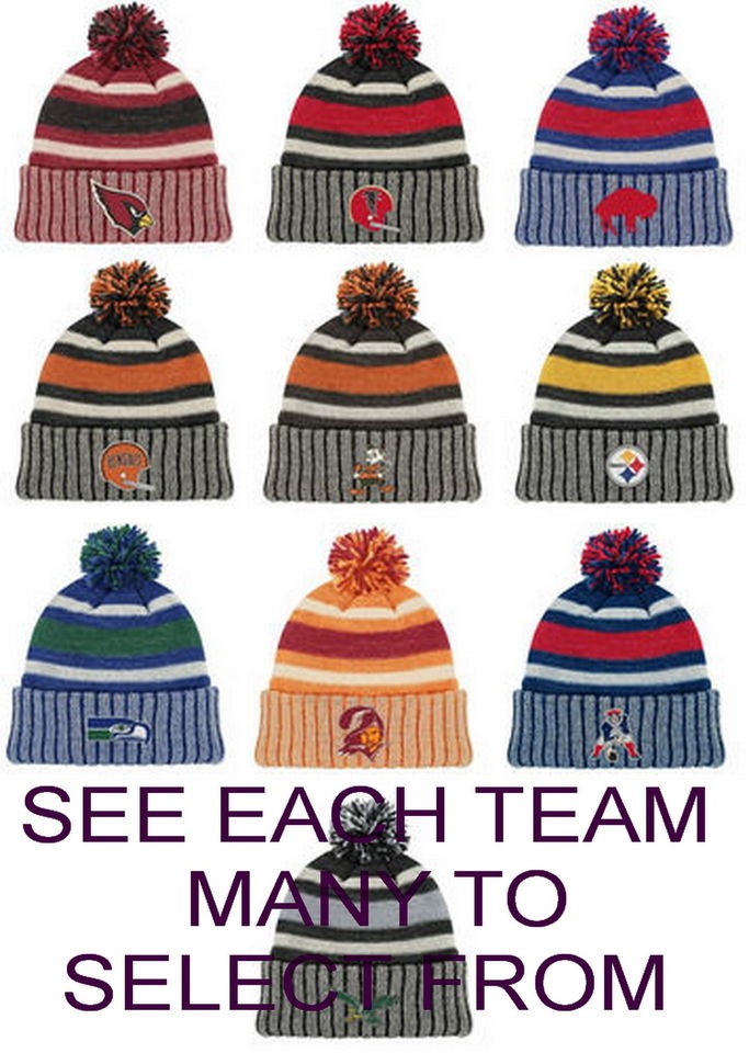 NFL Reebok Throwback Vintage Cuffed Knit Beanie Hat Cap NWT YOU PICK 