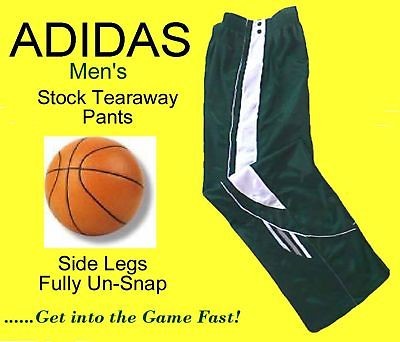 Mens $55 ADIDAS TEARAWAY BASKETBALL PANTS   Pick Size