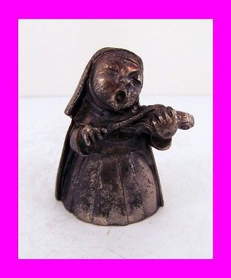 PELTRO ARGENTATO 999 Pewter Figurine NUN PLAYING VIOLA