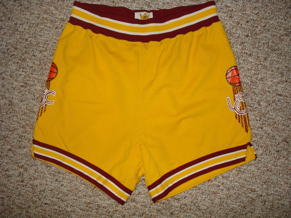   VINTAGE MACGREGOR SAND KNIT USC TROJANS BASKETBALL GAME SHORTS