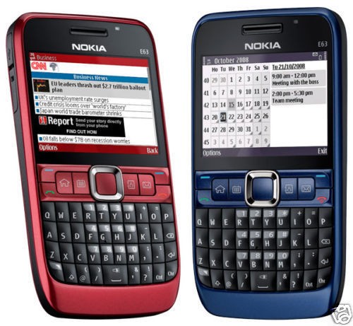 NOKIA E63 Red/Bule（Unloc​ked）Mobile Phone