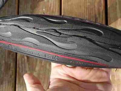   FLAME TREAD SLICK 20 X 1.95 ” REDLINE BICYCLE BIKE TIRE NEW