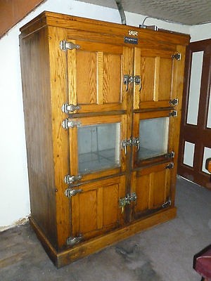 McCRAY Wooden REFRIGERATOR Antique 1900s Oak ICE BOX Chest Vintage