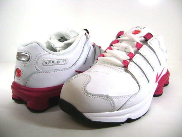 415246 104 NEW PRESCHOOL NIKE SHOX NZ (PS) WHITE/CHERRY