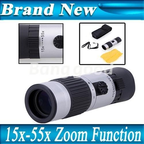 Sports Hunting Camping Hiking 15 55x 21mm Zoom Compact Monocular 